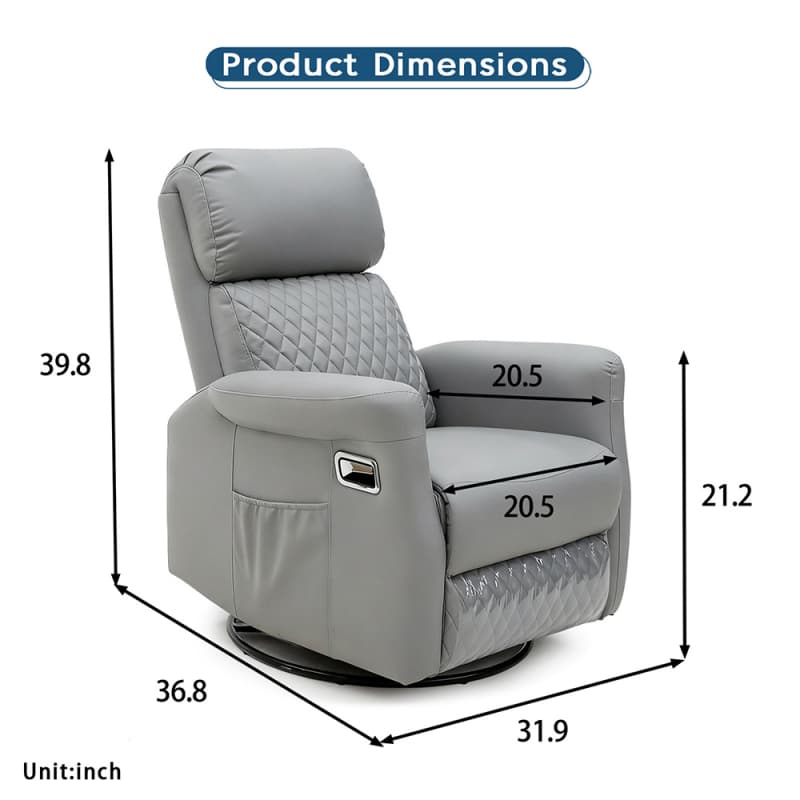 China 9167ML Geeksofa Leather Manual Recliner Chair with Rocking & Swivel Manufacturer, Quotes