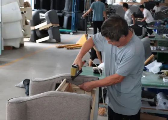 Recliner upholstery workshop