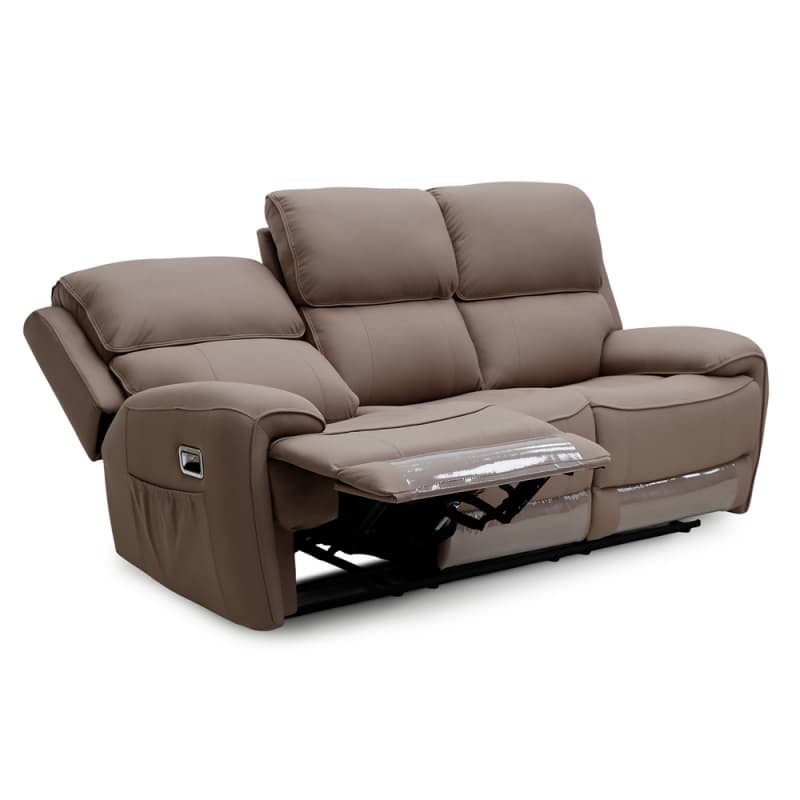 China 9223ML Geeksofa Leather Manual Motion Recliner Sofa Set with Drop Down Table Factories, Pricelist