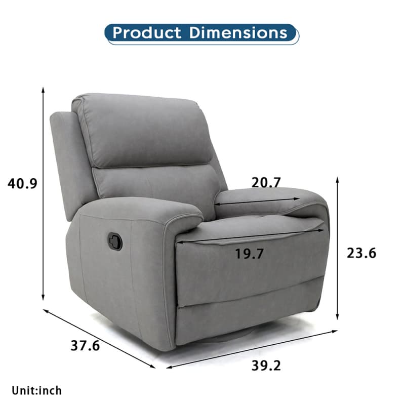 China 9223MM Geeksofa Microfiber Manual Recliner Chair with Rocking & Swivel Manufacturers, Suppliers