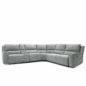 Wholesale 9248PF Geeksofa Fabric Power Corner Recliner Sofa with Console