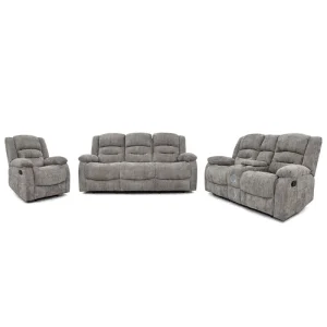 China 8198MF Geeksofa Fabric Manual Motion Recliner Sofa Set