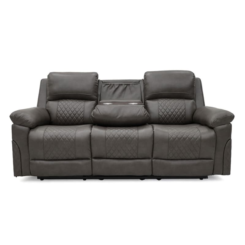 China 9101ML Geeksofa Leather Manual Motion Recliner Sofa Set with Console & Drop Down Table Factory, Pricelist