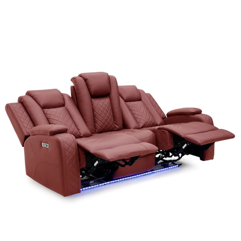 Wholesale 8042PL Geeksofa Home Theater Recliner Seating with Console & Drop Down Table & LED Ambient Light Manufacturers, Quotes