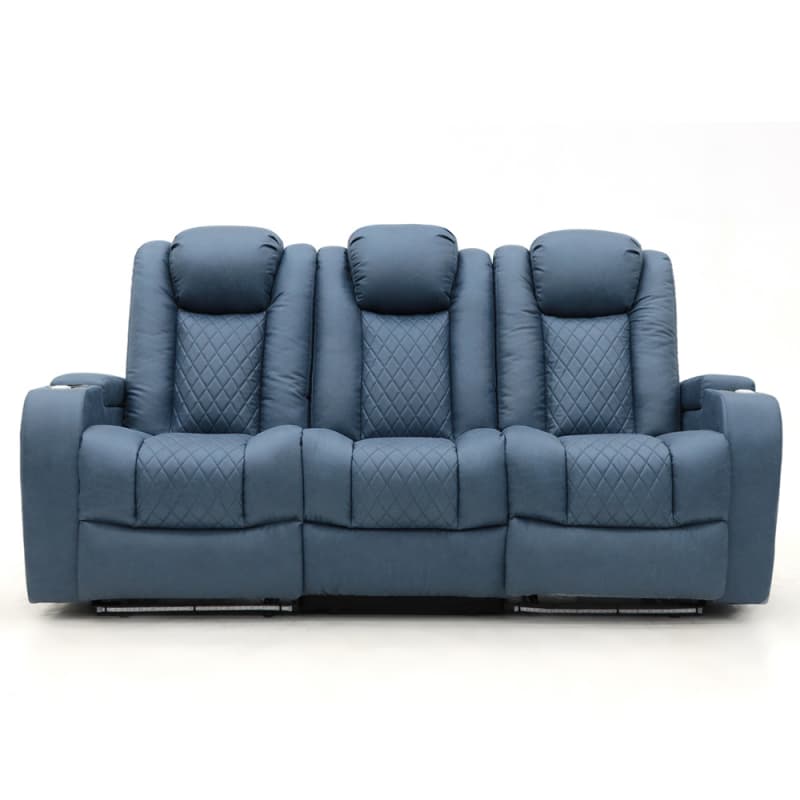 Wholesale 9107PL Geeksofa Home Theater Recliner Seating with Console & Tray Table & Drop Down Table & LED Ambient Light Suppliers, Factory