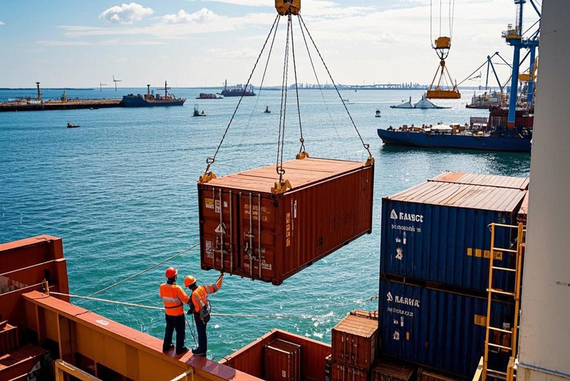 Jingkuo export loading dock and container preparation