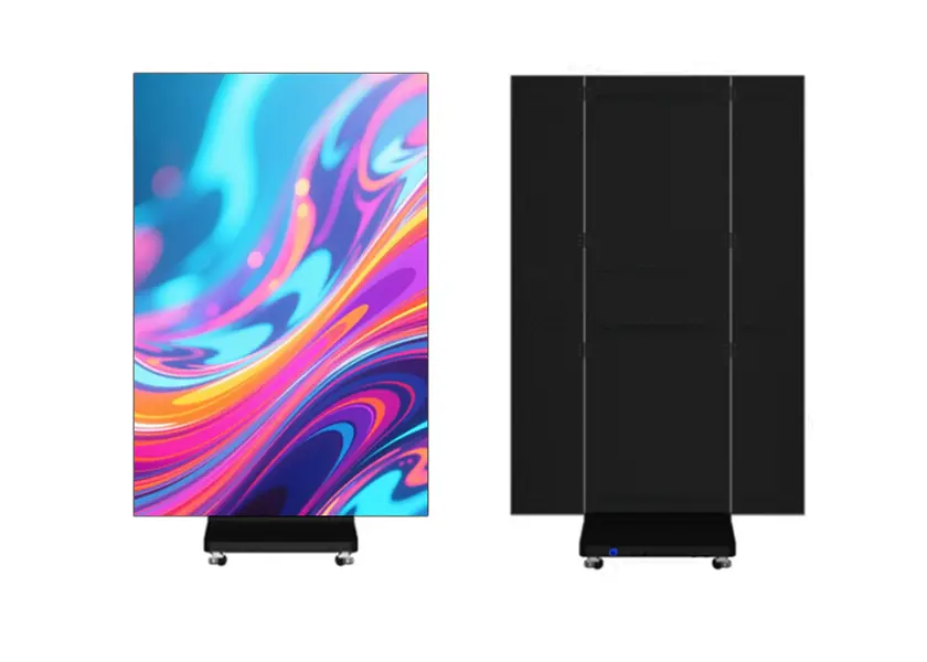 Custom Tri-Fold LED Poster Screen Display | Indoor Digital Signage Manufacturer, Factories