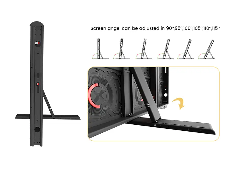 Adjustable & Wide Viewing Angles