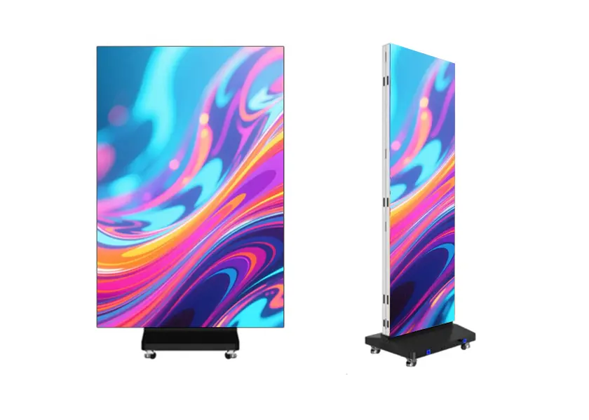 Custom Tri-Fold LED Poster Screen Display | Indoor Digital Signage Manufacturer, Factories