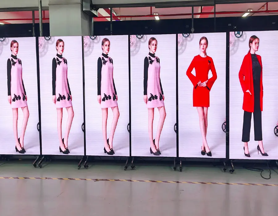 Portable poster LED screen for retail and exhibitions