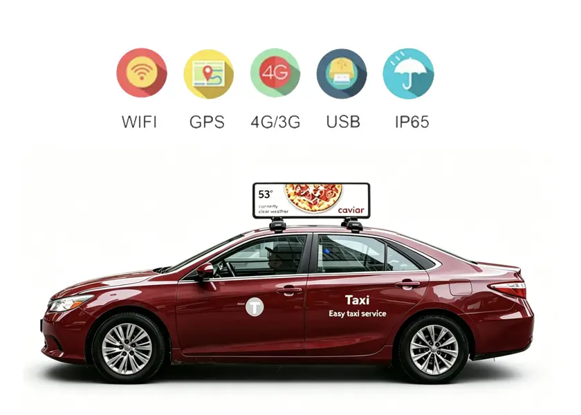 Smart Remote Cloud Control Taxi Screen