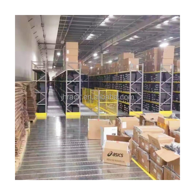 Hot Sale Industrial Steel Structure Warehouse Storage Shelf Heavy Duty Office Mezzanine Racking Multi Tier Rack with Stairs