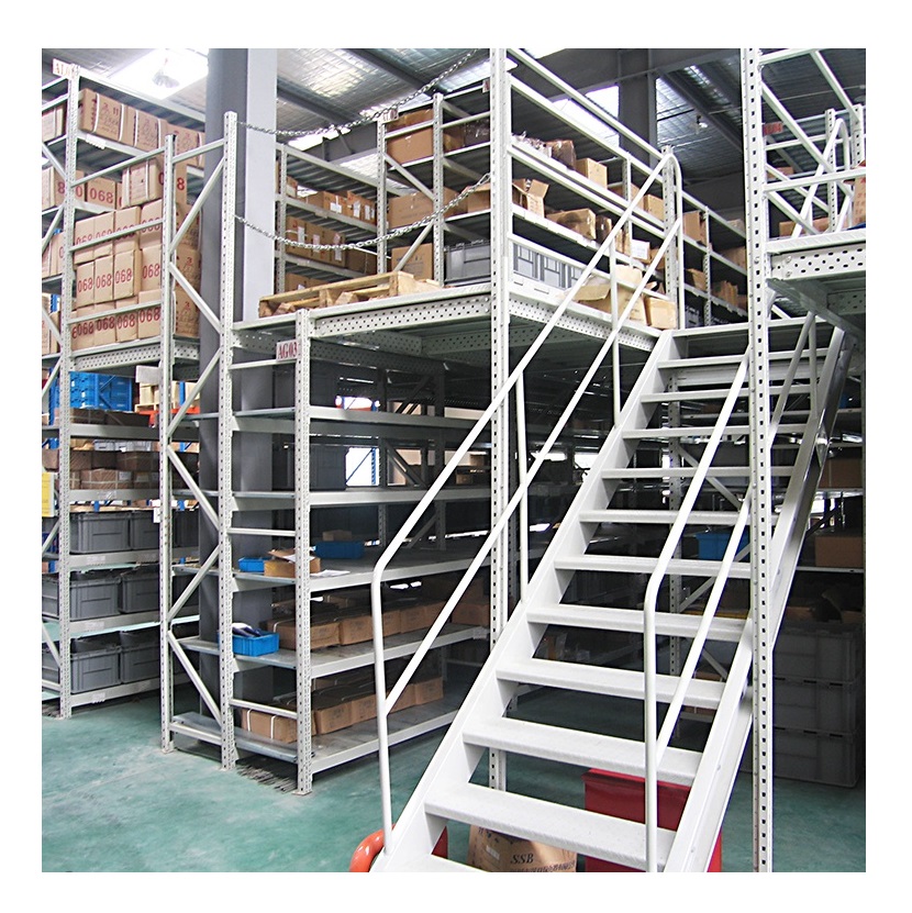 China Manufacture Industrial Steel Warehouse Storage Racking Supported Mezzanine Racking System for Warehouse Equipment