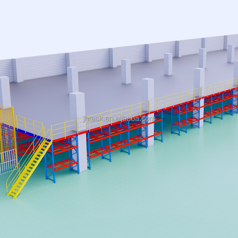 Wholesale Price Long Span Steel Mezzanine Floor Storage Rack System Attic Mezzanine Platform Warehouse Shelf Mezzanine Racking