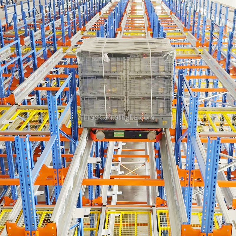 Heavy Duty 4 Way Shuttle Racking System Steel Radio Shuttle Pallet Rack High Density Automated Warehouse Storage Manufacturer