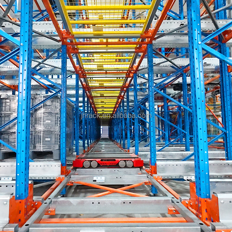 Customizable Multi-Deep 4-Way Shuttle Pallet Racking System | High-Density Automatic Pallet Rack Storage for Distribution Center