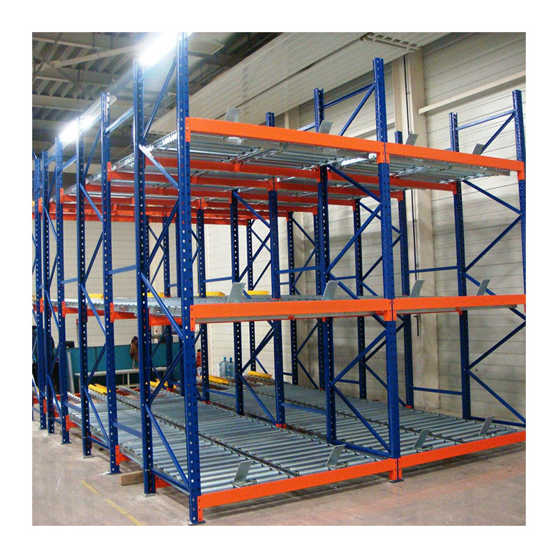 High-Density Durable  Adjustable Heavy-Duty Pallet Flow Racks for Efficient Warehouse Storage With Flow Speed Control