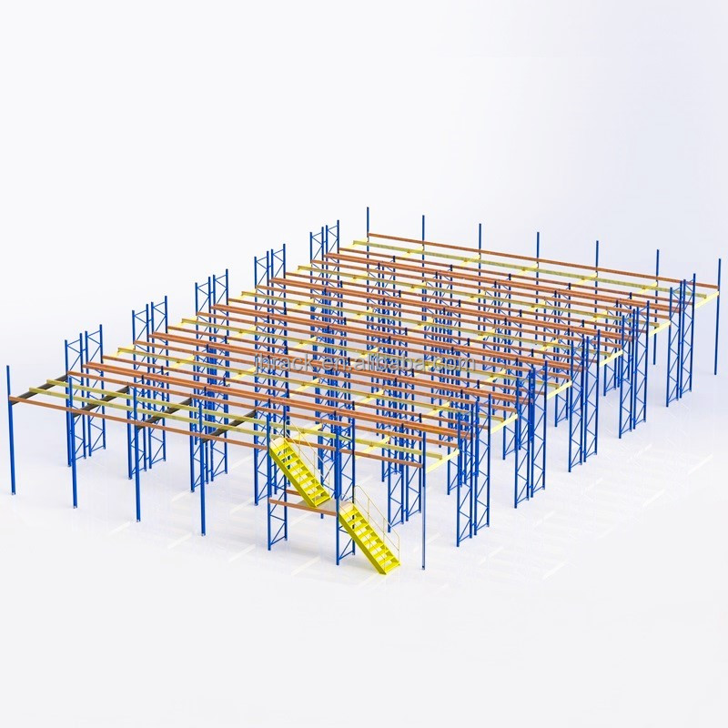 Free Design Industries Mezzanine Floors Heavy Duty Rack Industrial 3 Layers Storage Shelves Warehouse Mezzanine Floor Platform