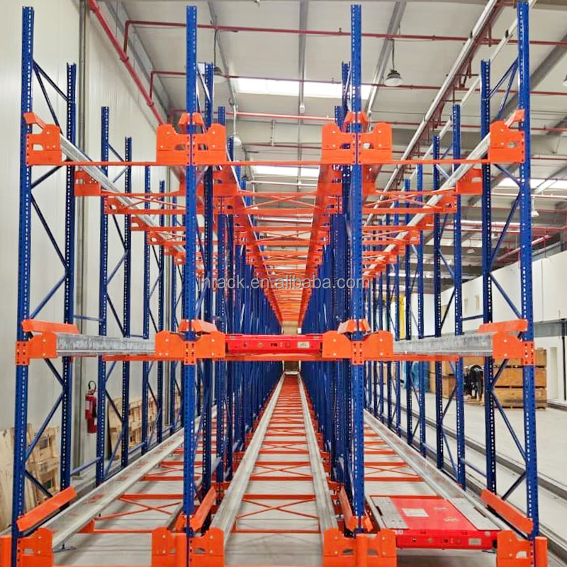 Heavy-Duty Radio Shuttle Pallet Racking System for High-Density Warehouse Storage with Remote-Controlled Shuttle Car