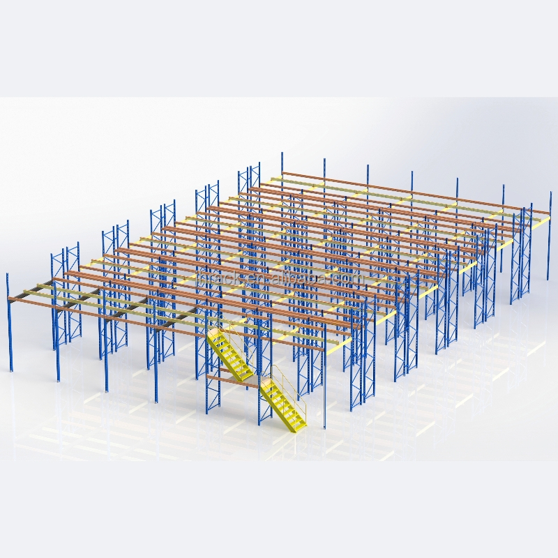Industrial Mezzanine Structure Metal Storage Rack Floor Shelf Multi Level Steel Warehouse Mezzanine Platform Mezzanine Racking