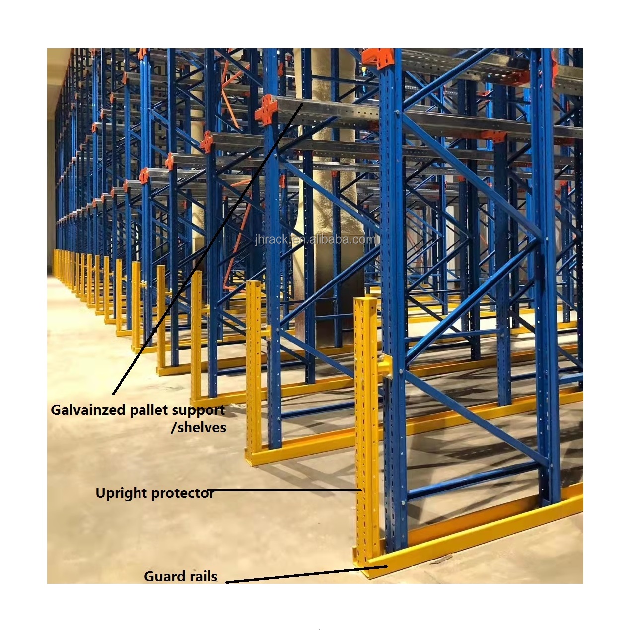 Custom Designed Shelves Heavy Duty Steel Pallet Racking System Drive in Warehouse Storage Rack LIFO Pallet Drive in Racking