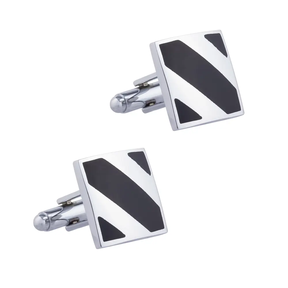 Wholesale Elegant Black & Silver Men Tuxedo Shirt Cufflinks Hot Selling CC-Q003-1