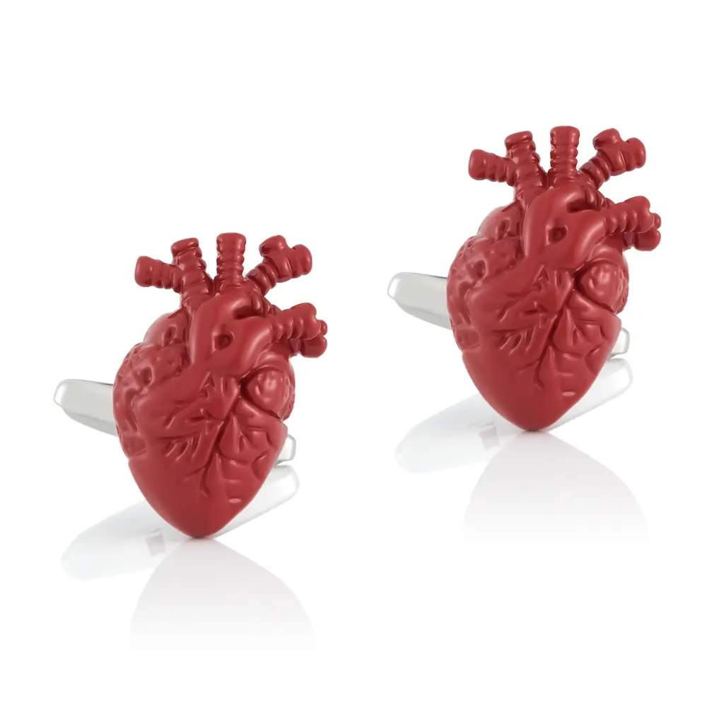 OEM Personality Vibrant Red Heart Design Shape Cufflinks Popular Doctor Gifts CC0023 Factory, Companies