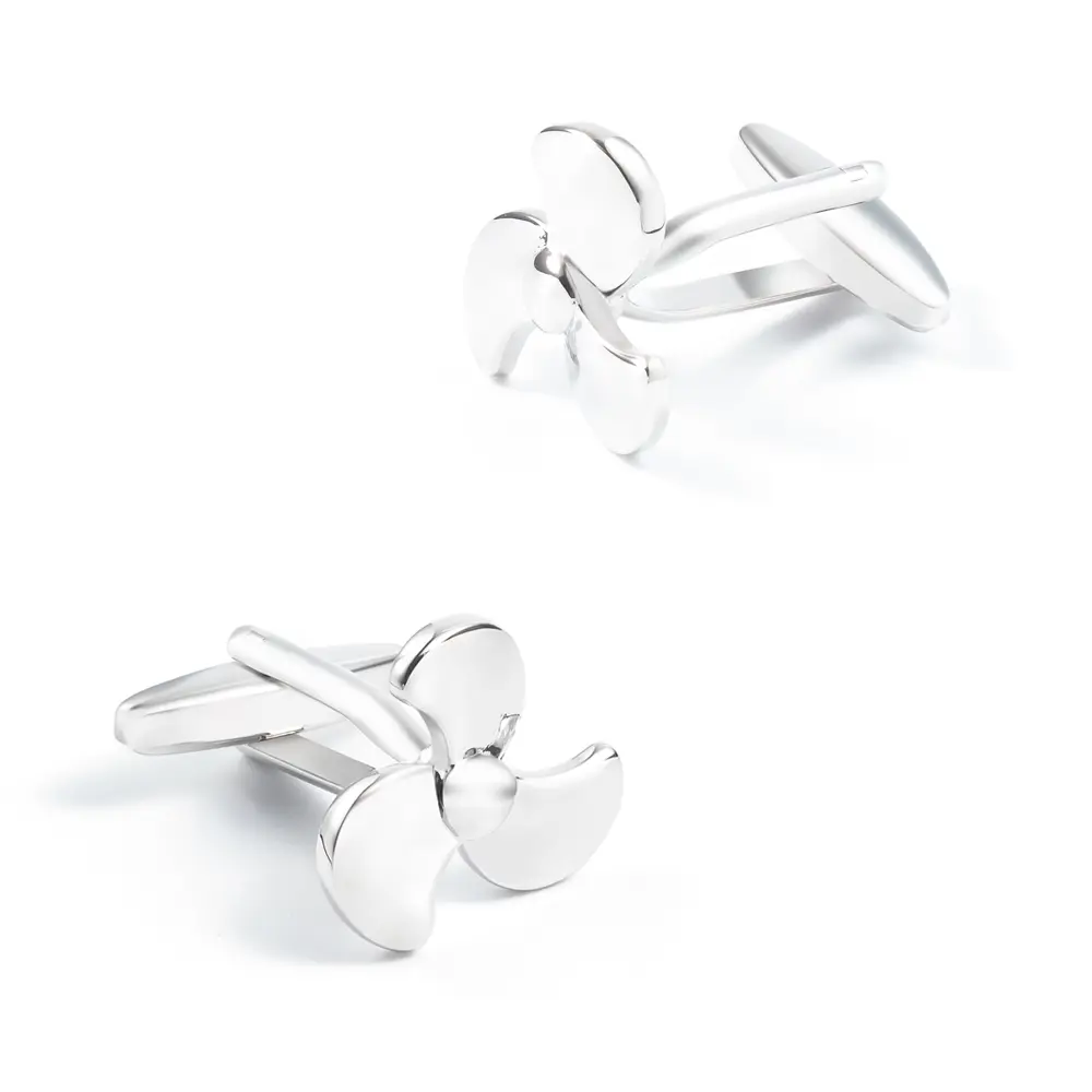 Wholesale JINJIE Silver Metal Cufflinks French Copper Propeller Cufflinks For Men Shirts CL0052 Manufacturers, Factories