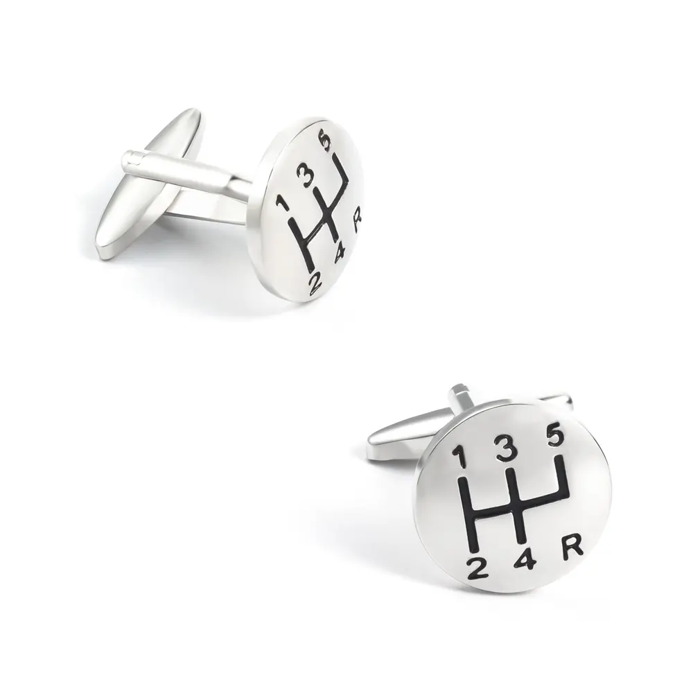 ODM Fashion Men Jewelry French Cufflinks Brass Round Shaped Six Gear Pattern Cufflinks for Shirt CC0009 Supplier, Companies