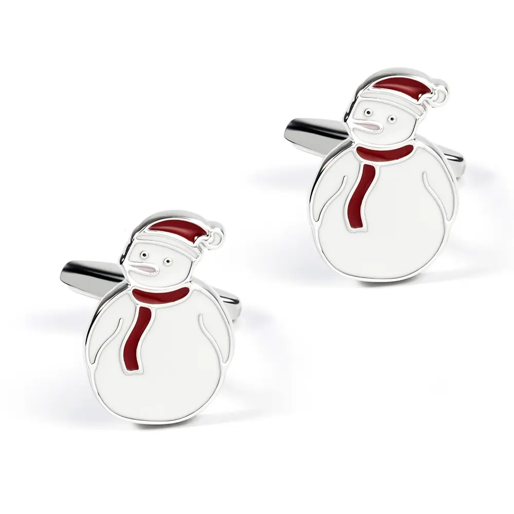 ODM Factory High Quality Merry Christmas Enamel Snowman Cufflinks for Men Gifts CC0191 Factory, Company