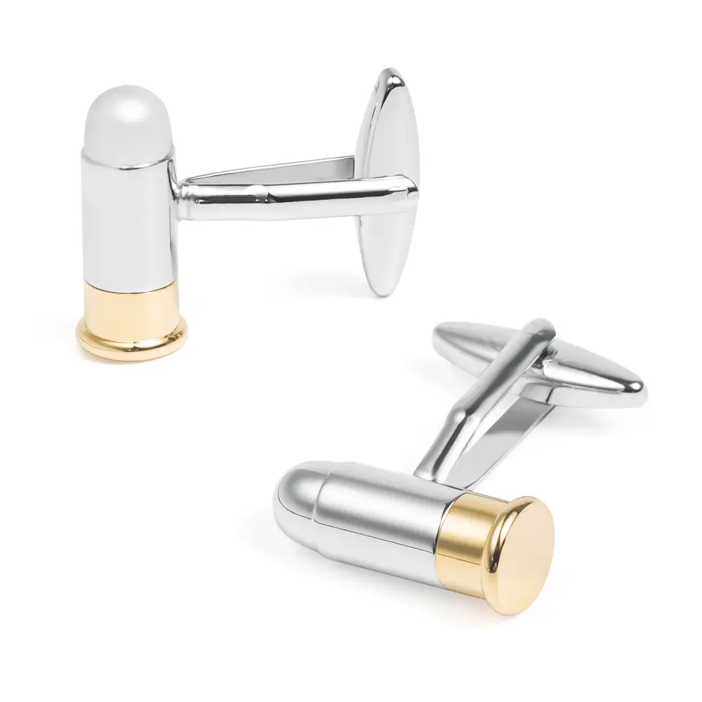 ODM Bullet Shape Shirt Cufflinks Men Formal Dress Business Wedding Party Classic Metal Cufflinks CL0044-1 Manufacturer, Exporter