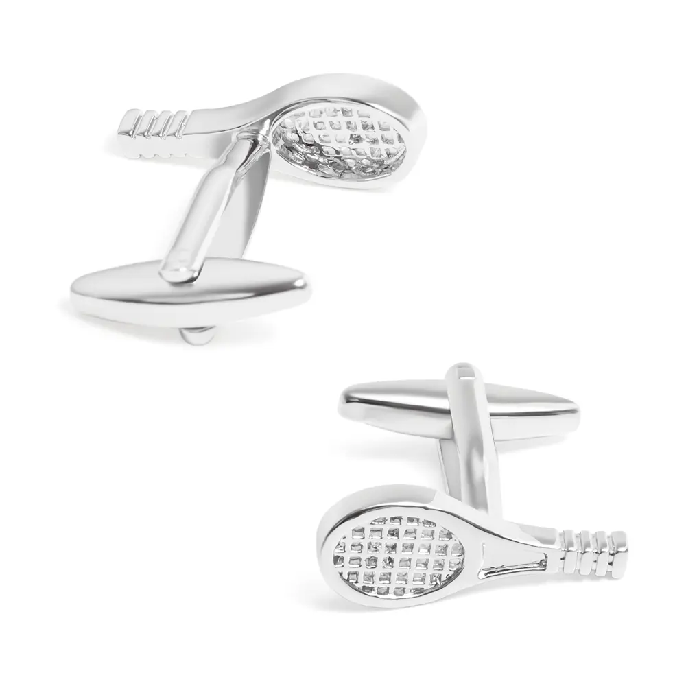 Wholesale Novelty Fashion Silver Tennis Racket Men Sports Cufflinks For Men Shirt CL0033