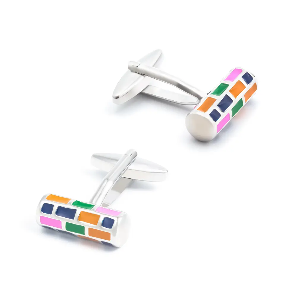 Custom Factory Wholesale Cylindrical Colorful Cufflinks For Men Shirt Accessories CC0309