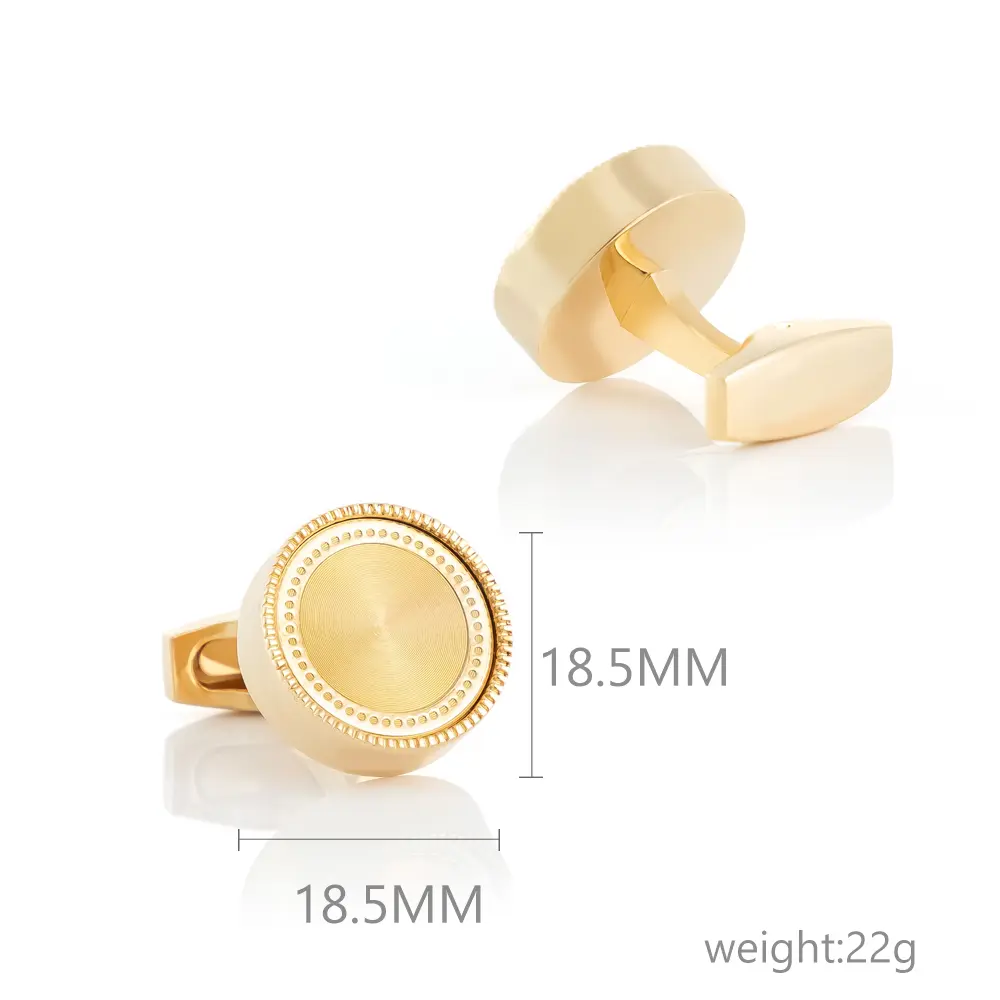 Wholesale Luxury Vintage French Style Gold Plated Copper Men Shirt Cufflinks Suppliers, Companies