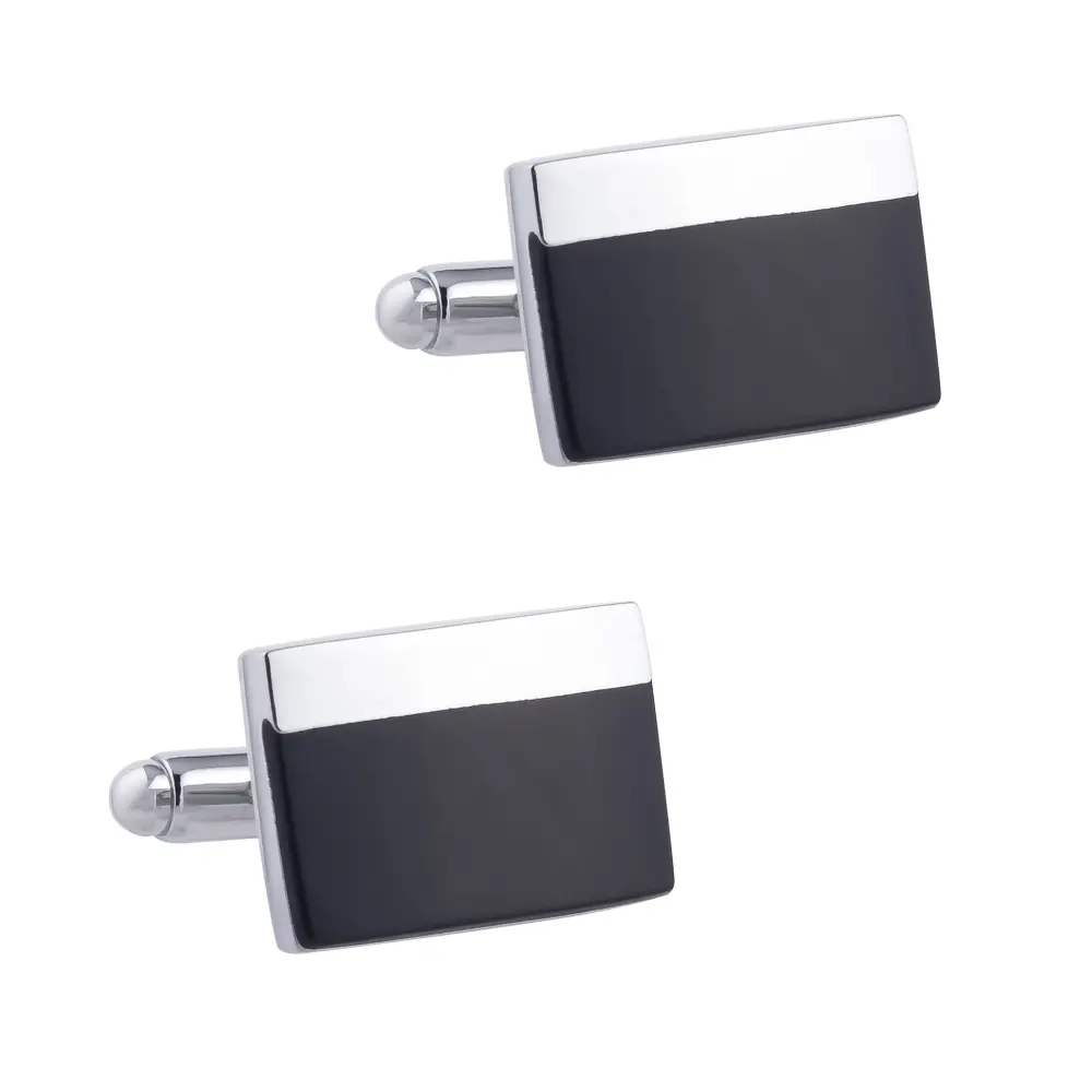 Wholesale Classic Men's Black Enamel Cufflinks Cheap Price French Shirt Buttons for Tuxedo Shirt CC-Q215 Manufacturer, Factory