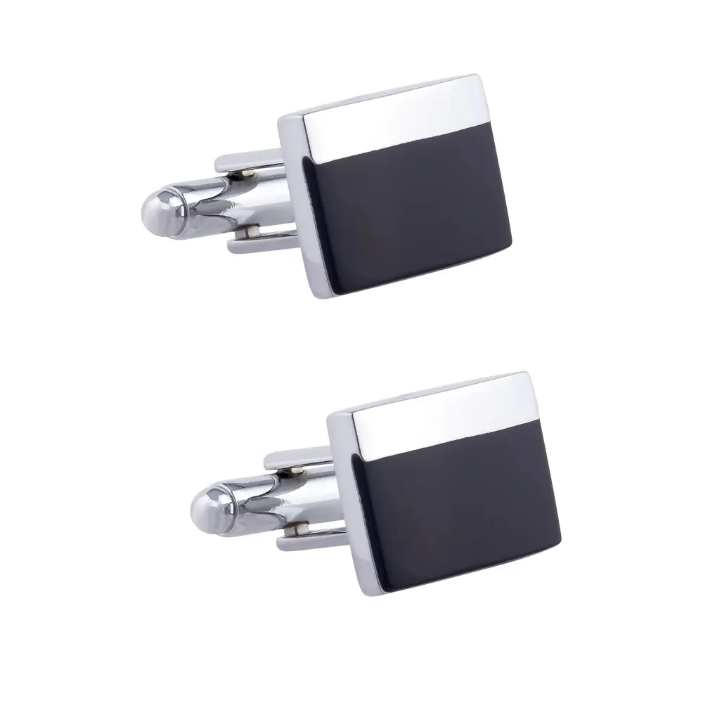 Wholesale Classic Men's Black Enamel Cufflinks Cheap Price French Shirt Buttons for Tuxedo Shirt CC-Q215 Manufacturer, Factory