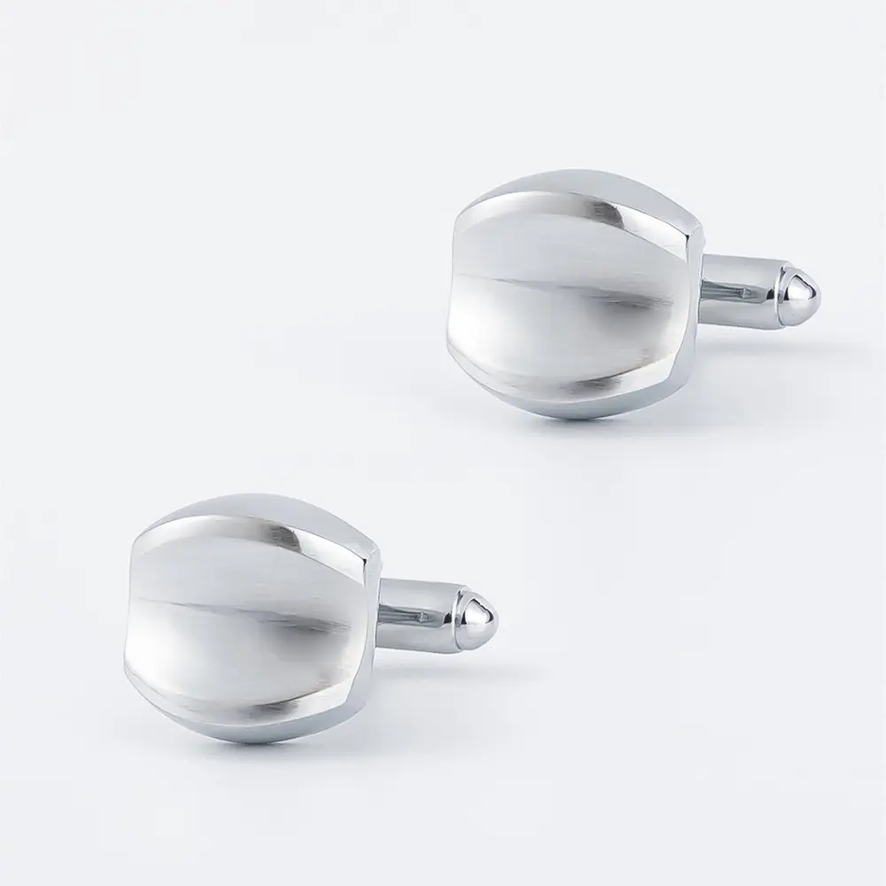 Wholesale High Quality Bulk Double Plated Cuff Link Newest Men's Copper Blank Oval Men Cufflinks CL-C006 Manufacturer, Factory