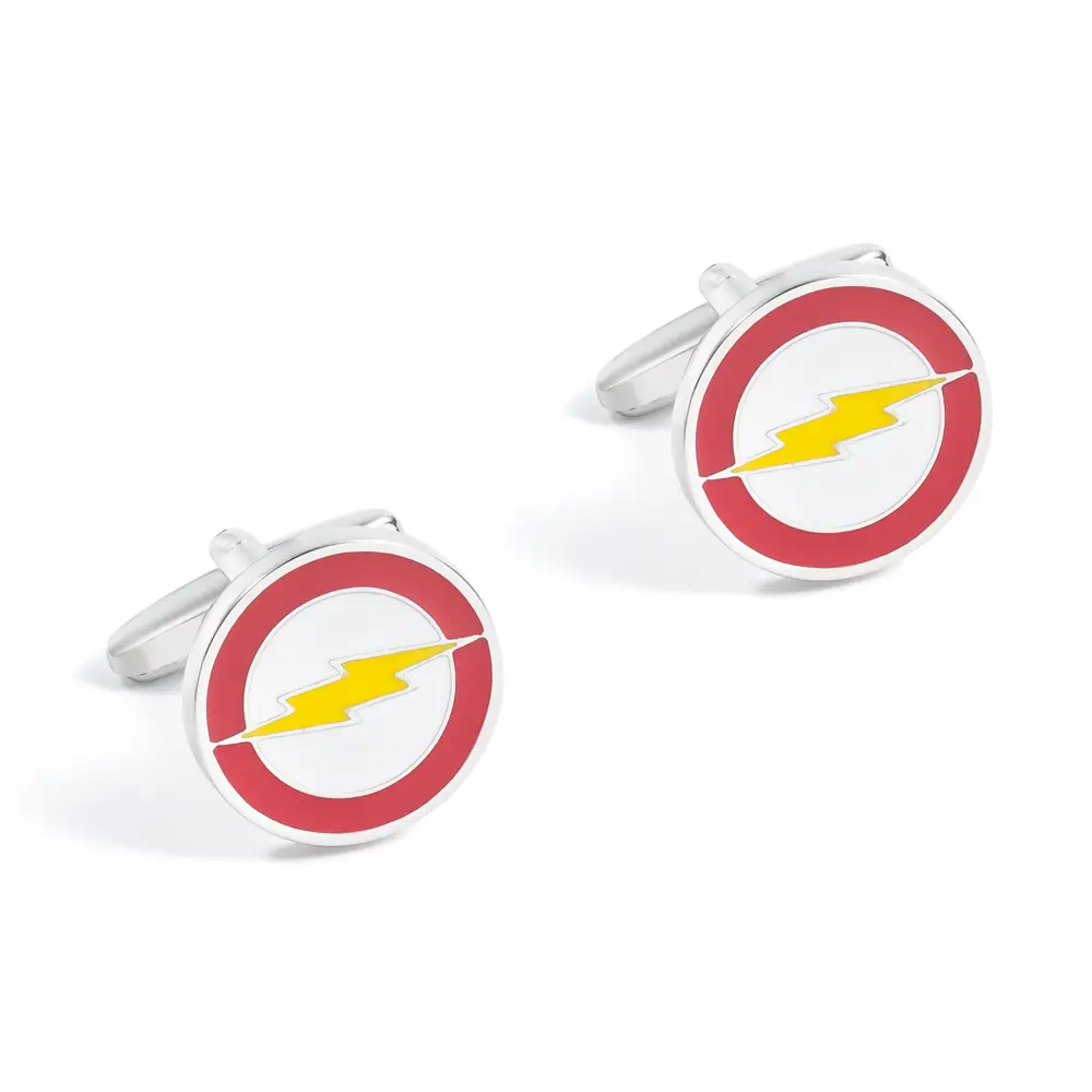 Wholesale Factory Custom Personalized Enamel Gemelos Flash Logo Men Suit Cufflinks CC0302 Manufacturer, Factories