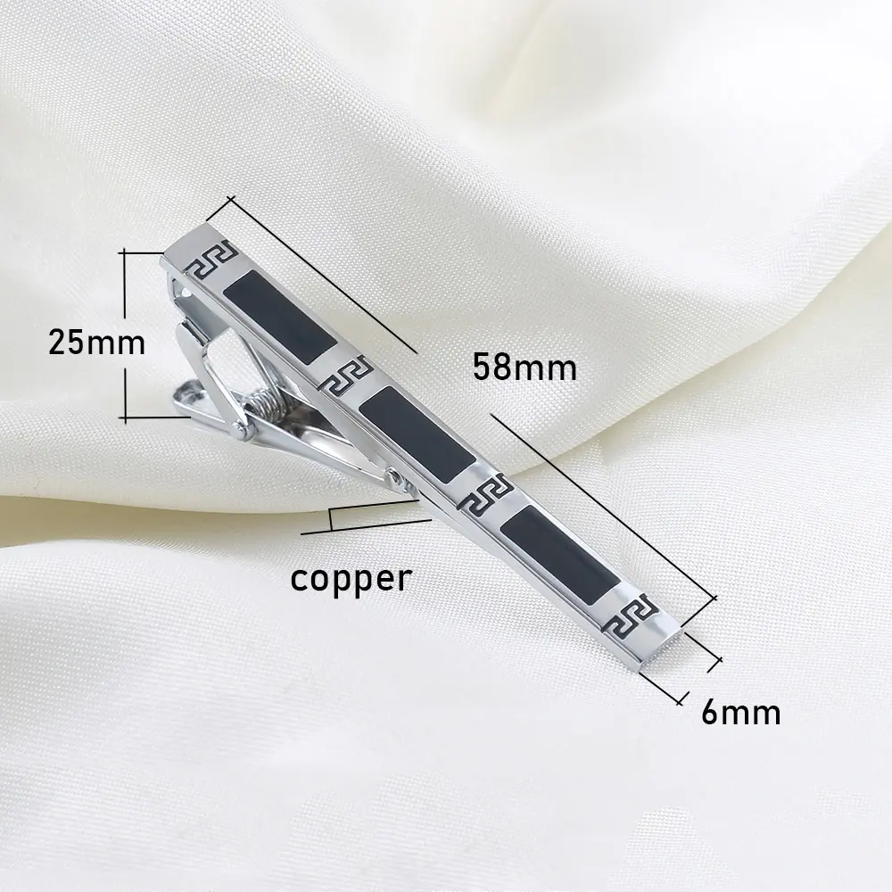Wholesale Manufacturer 4PCS Set Men's Silver Tie Clips Business Formal Tie Clip Gifts TPS-1002