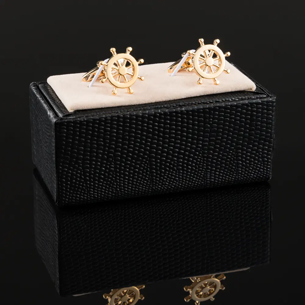 Wholesale Sailing Anchor Cuff links for Men Golden Tuxedo Shirt Cufflinks Business Wedding Cuff Links CL0270-G Suppliers, Exporter