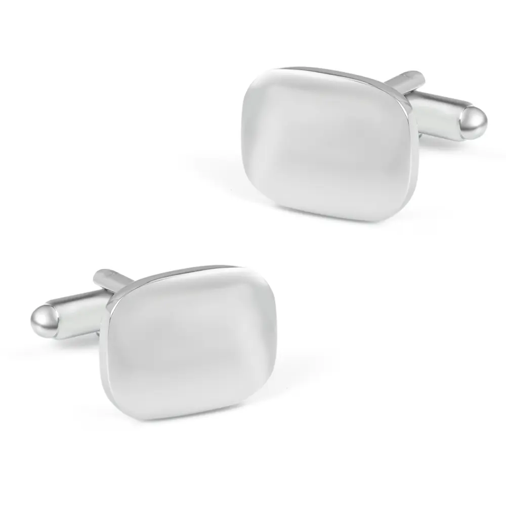 OEM Electroplated Silver Smooth Metal Cufflinks Manufacturers Cheap Wholesale CL-C184 Manufacturers, Company