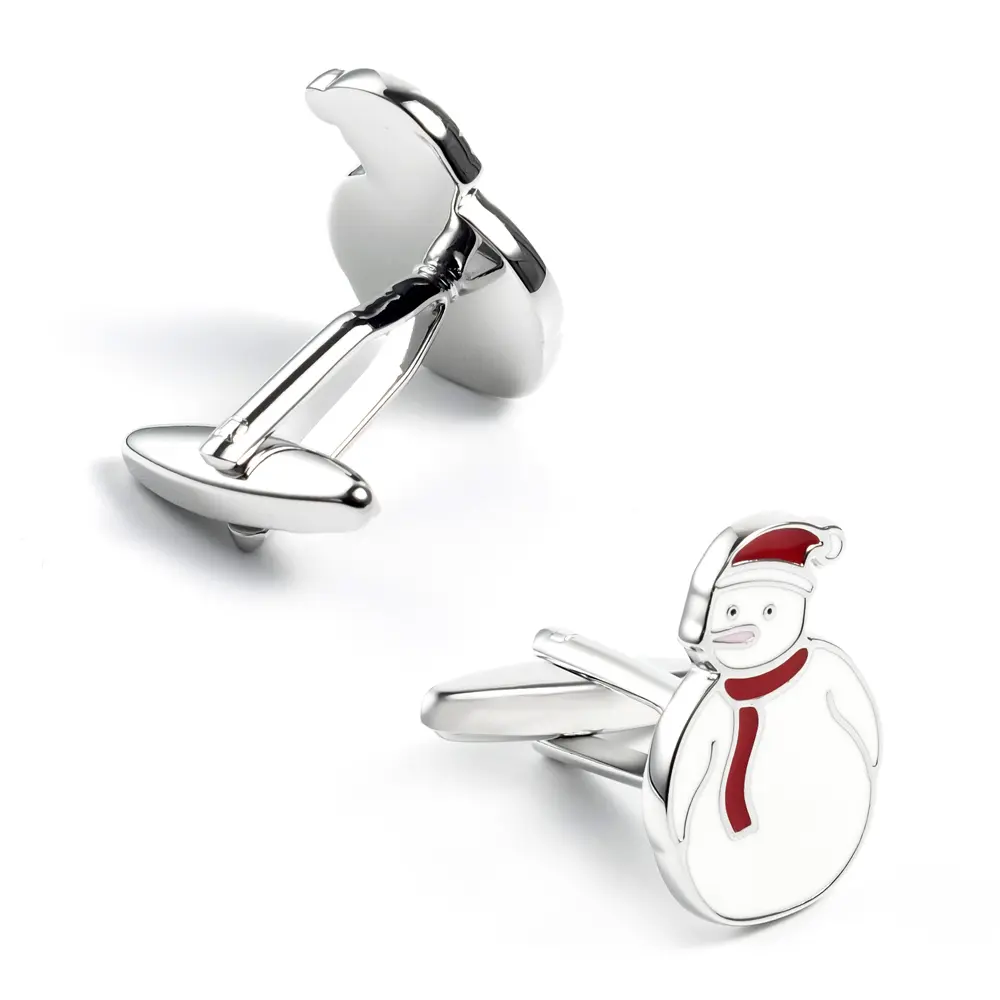 ODM Factory High Quality Merry Christmas Enamel Snowman Cufflinks for Men Gifts CC0191 Factory, Company