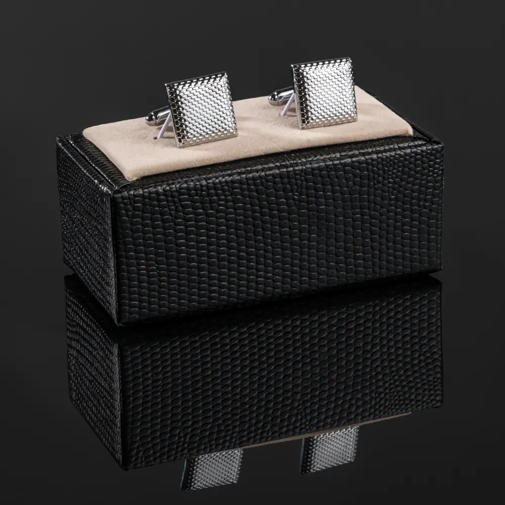 Wholesale New Classic Apex Square Metal Silver Plated Cuff Links Square Wedding Gift For Men CL-C191