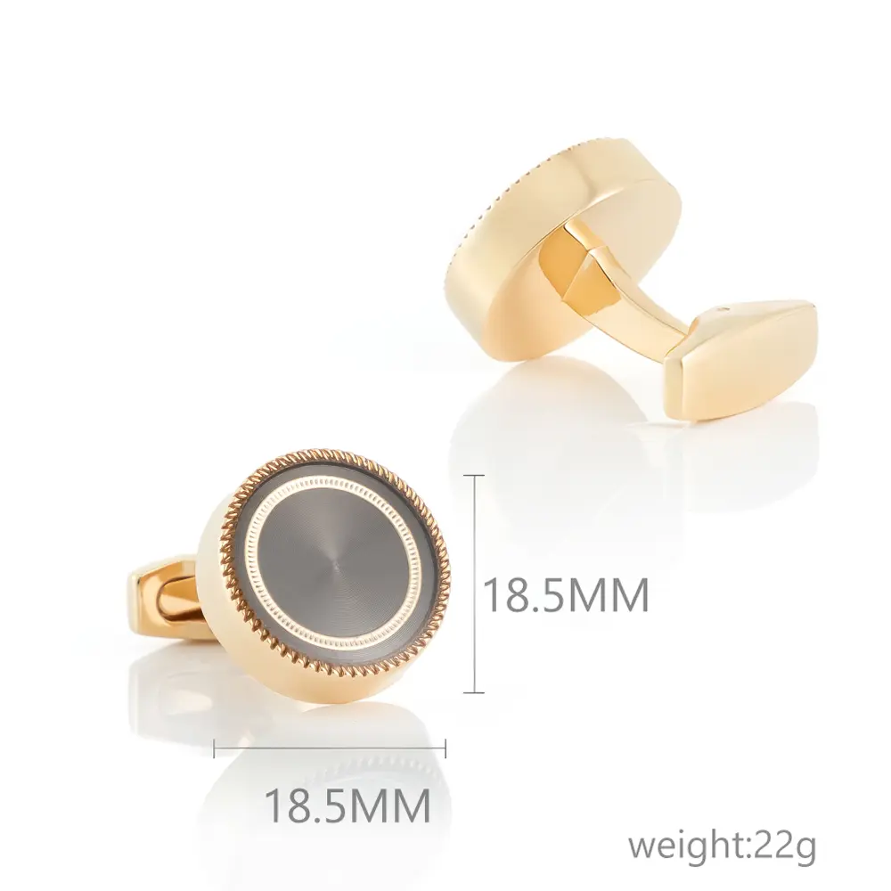 Wholesale Classic Luxury Gold Plated Color Copper Pattern Design Men Shirt Cufflinks Suppliers, Company