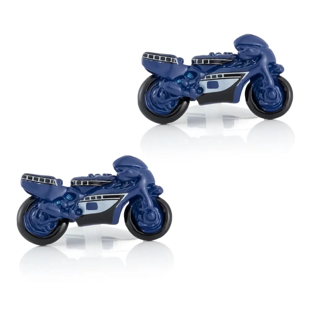 Wholesale Factory Hot Selling Sports Cool Motorbike Design Cufflinks for Men Shirt CC0083-Blue Supplier, Exporters