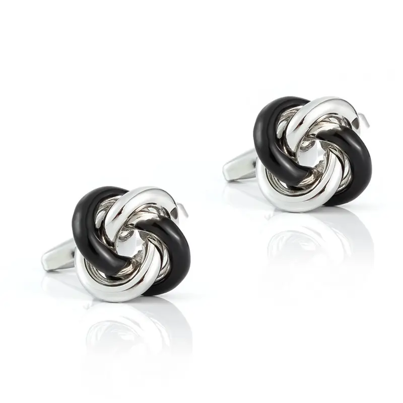 OEM Classic Style Double Color Copper Knot Cufflink for Men Shirts Suppliers, Companies