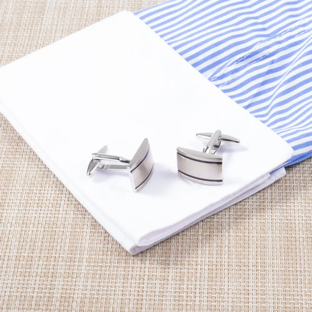 Wholesale Factory Price Classic Silver Plated  High-finished Brass Cuff links for Men Shirt CC0066-S Factories, Companies