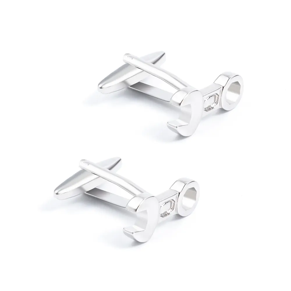 Wholesale Silver Personalized Wrench Cufflinks Men's Suit Shirt Fashion Accessory CL0132