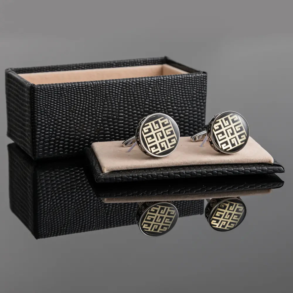 Custom Vintage Logo Pattern Copper Cufflinks Men's French Shirt Cufflinks Manufacturer, Exporter