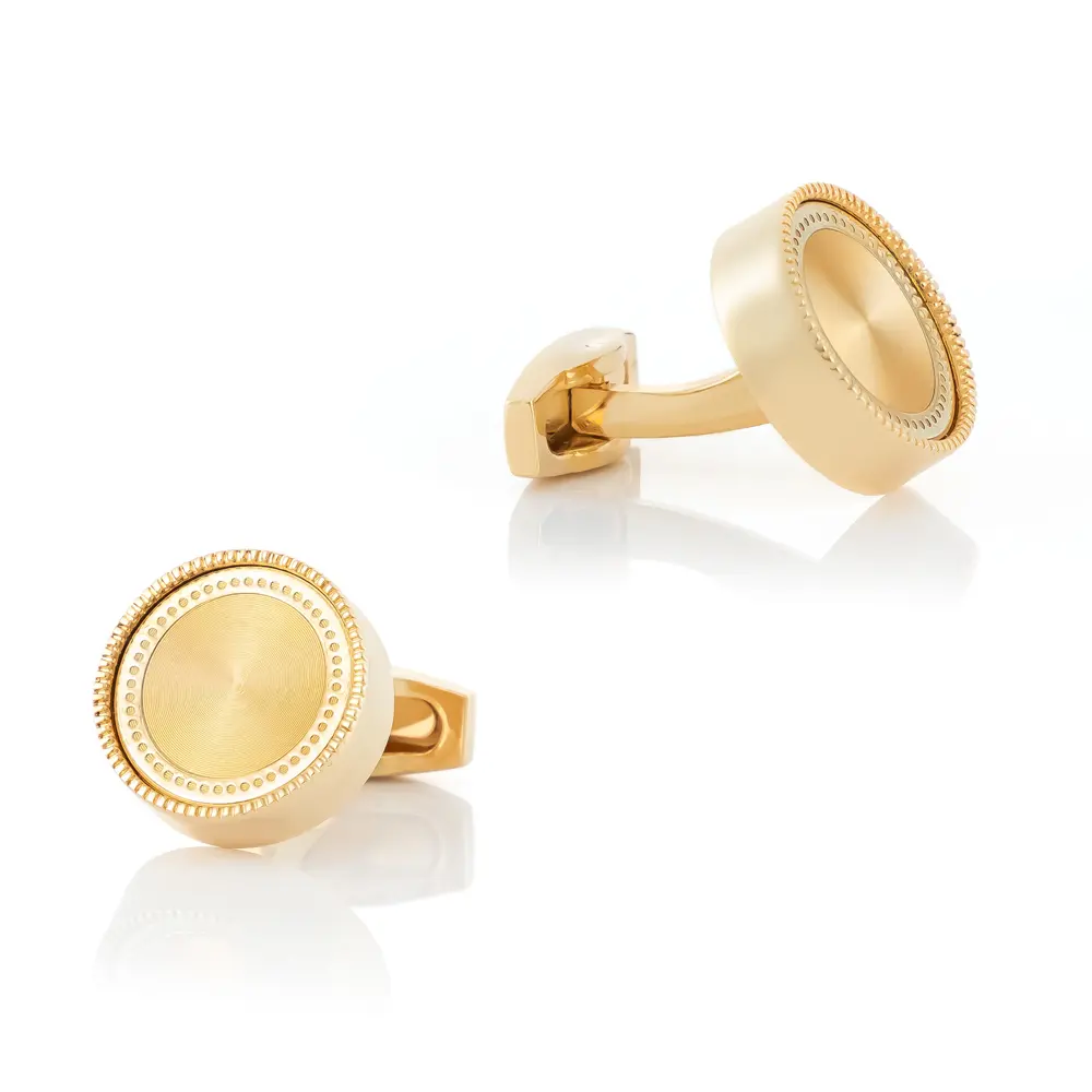 Wholesale Luxury Vintage French Style Gold Plated Copper Men Shirt Cufflinks Suppliers, Companies